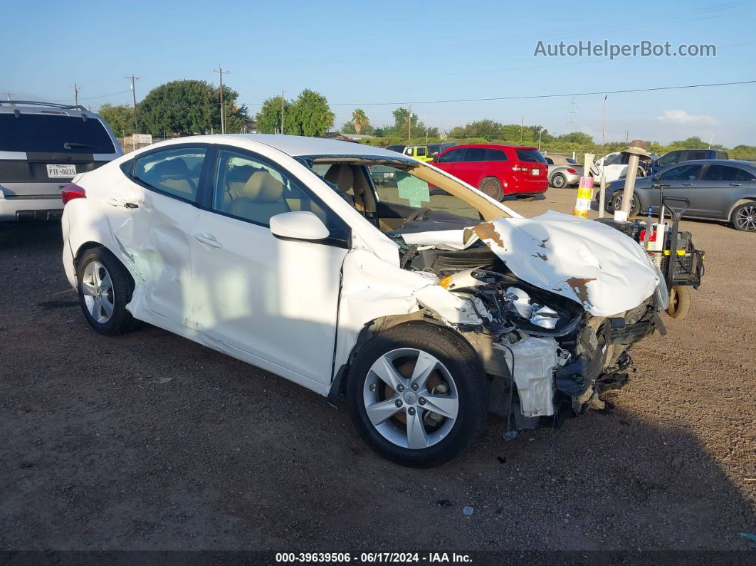 2013 Hyundai Elantra Gls White vin: 5NPDH4AE6DH421757