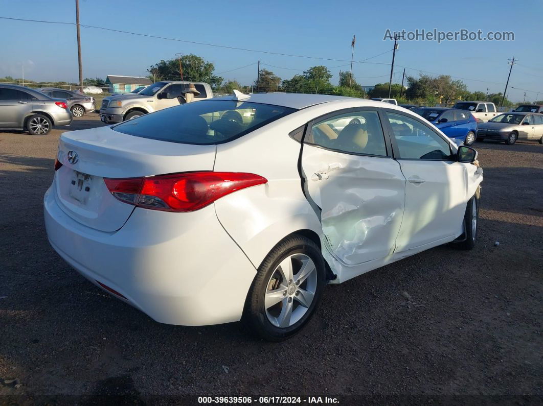 2013 Hyundai Elantra Gls White vin: 5NPDH4AE6DH421757