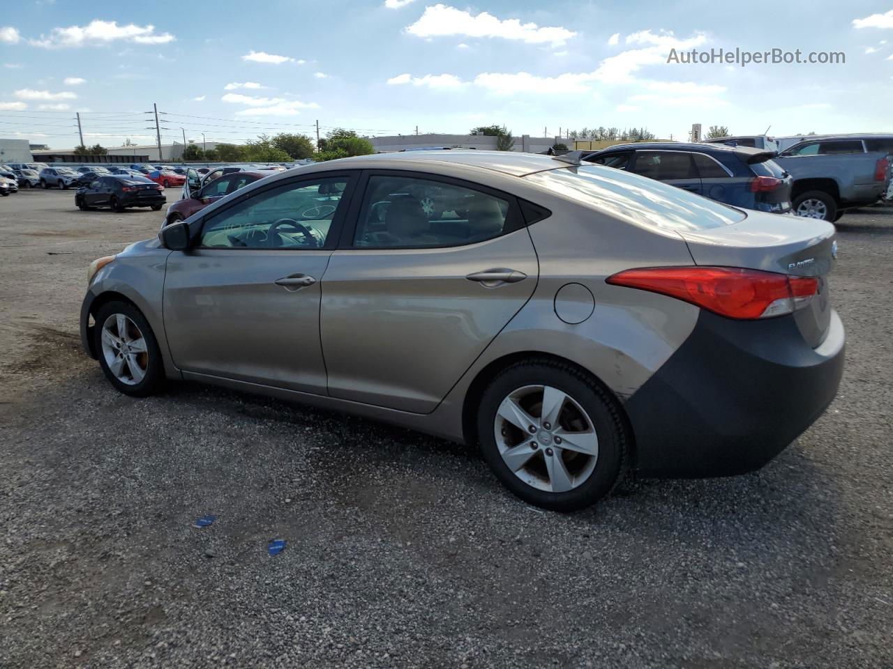 2013 Hyundai Elantra Gls Beige vin: 5NPDH4AE6DH422200