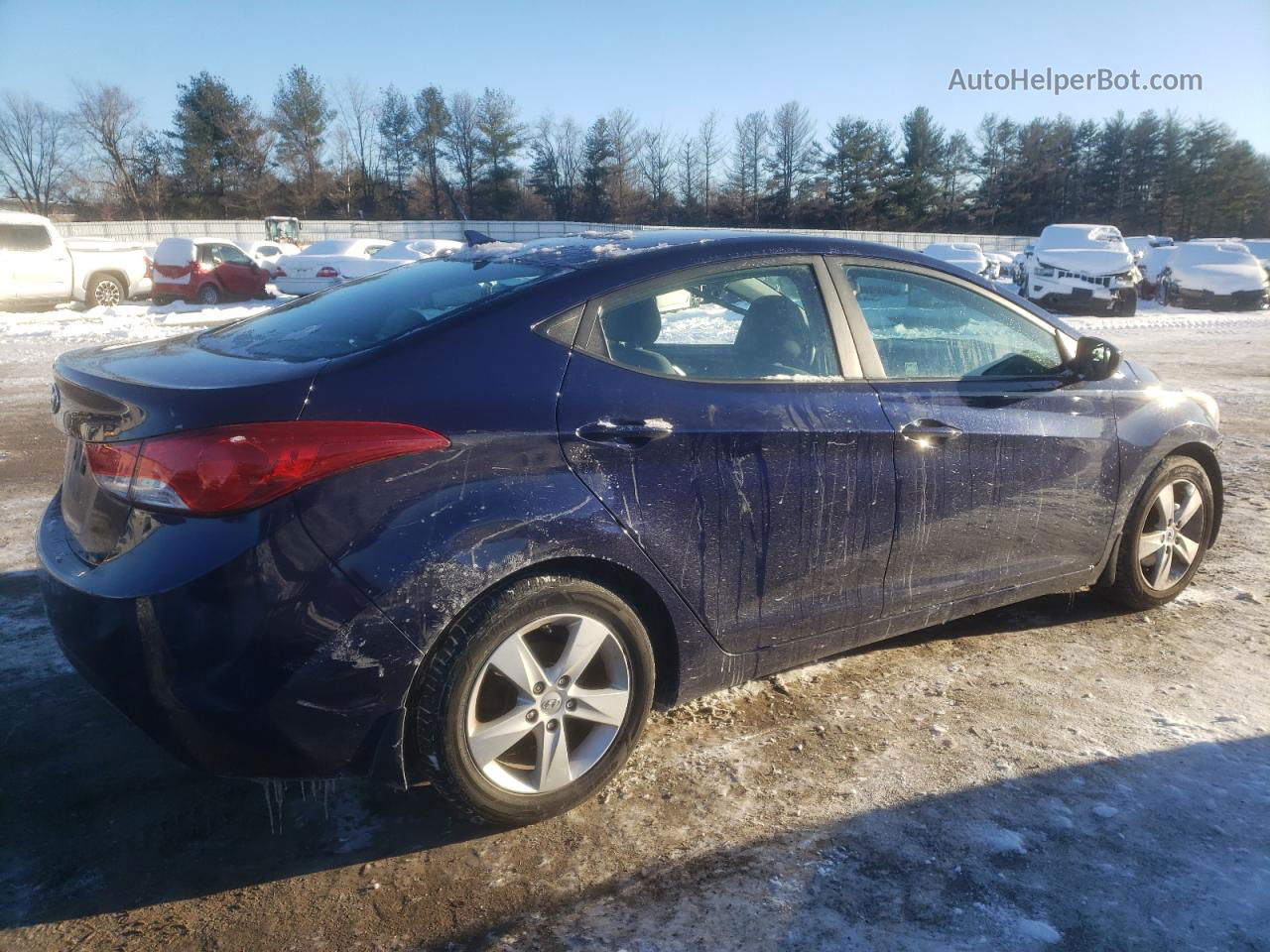 2013 Hyundai Elantra Gls Blue vin: 5NPDH4AE6DH431317