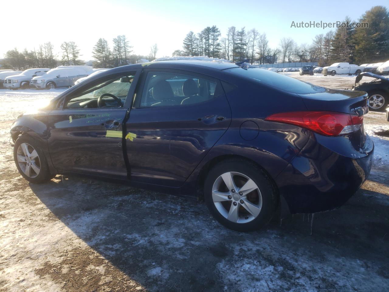 2013 Hyundai Elantra Gls Blue vin: 5NPDH4AE6DH431317