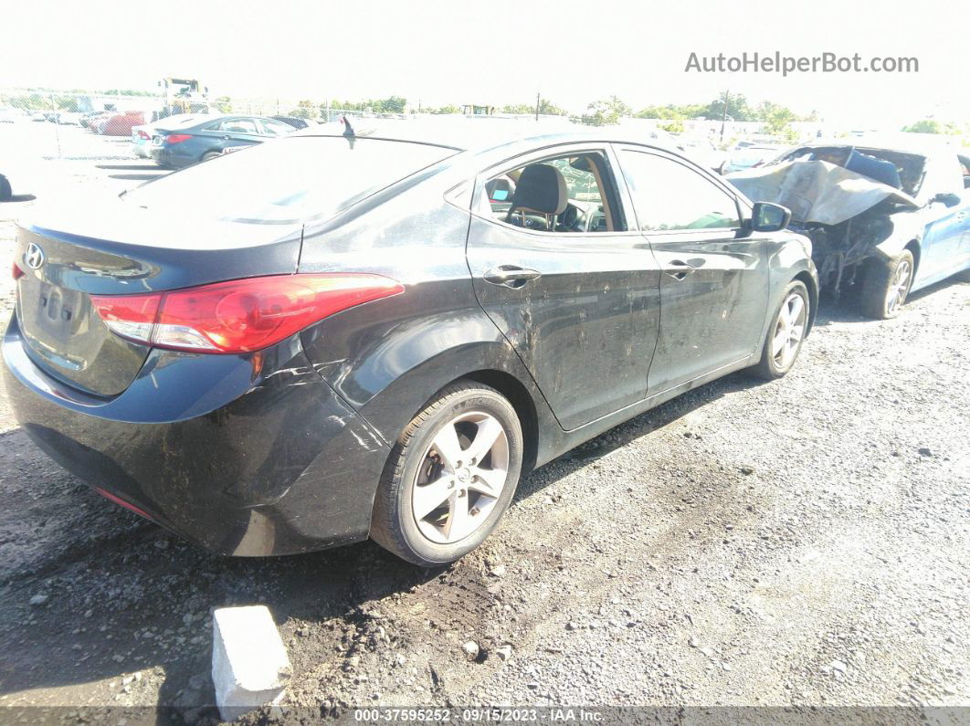 2013 Hyundai Elantra Gls Black vin: 5NPDH4AE6DH434900