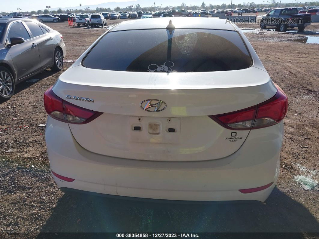 2014 Hyundai Elantra Se White vin: 5NPDH4AE6EH463668