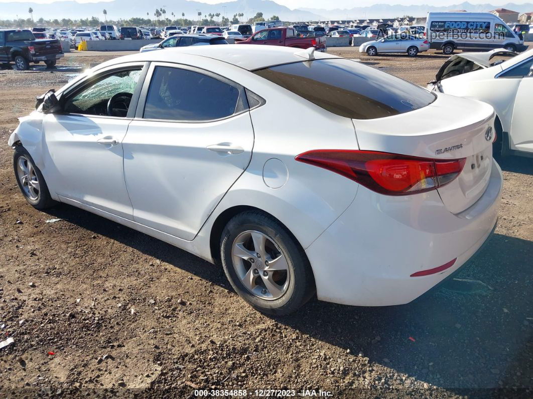 2014 Hyundai Elantra Se White vin: 5NPDH4AE6EH463668