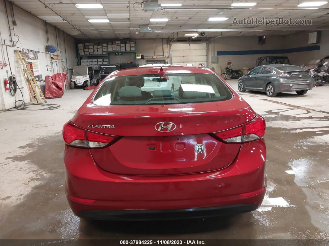 2014 Hyundai Elantra Se Red vin: 5NPDH4AE6EH473228