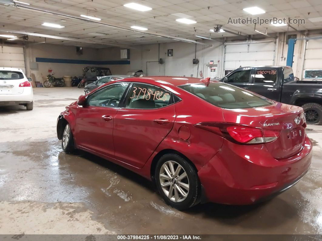 2014 Hyundai Elantra Se Red vin: 5NPDH4AE6EH473228