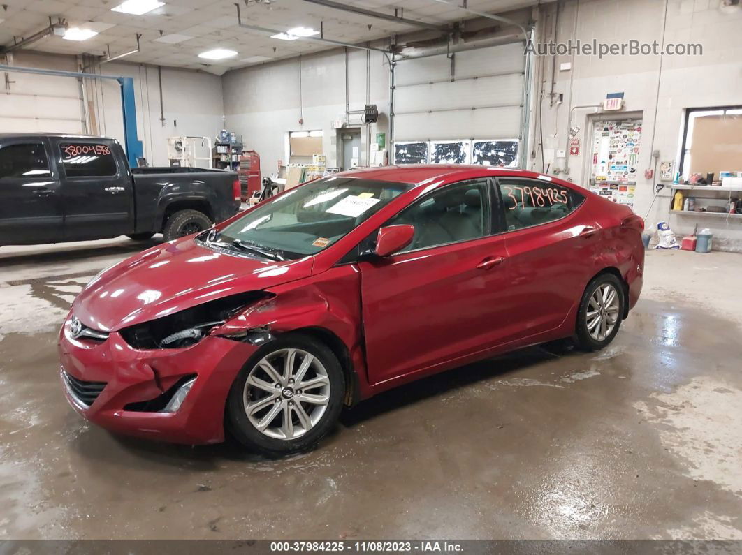 2014 Hyundai Elantra Se Red vin: 5NPDH4AE6EH473228