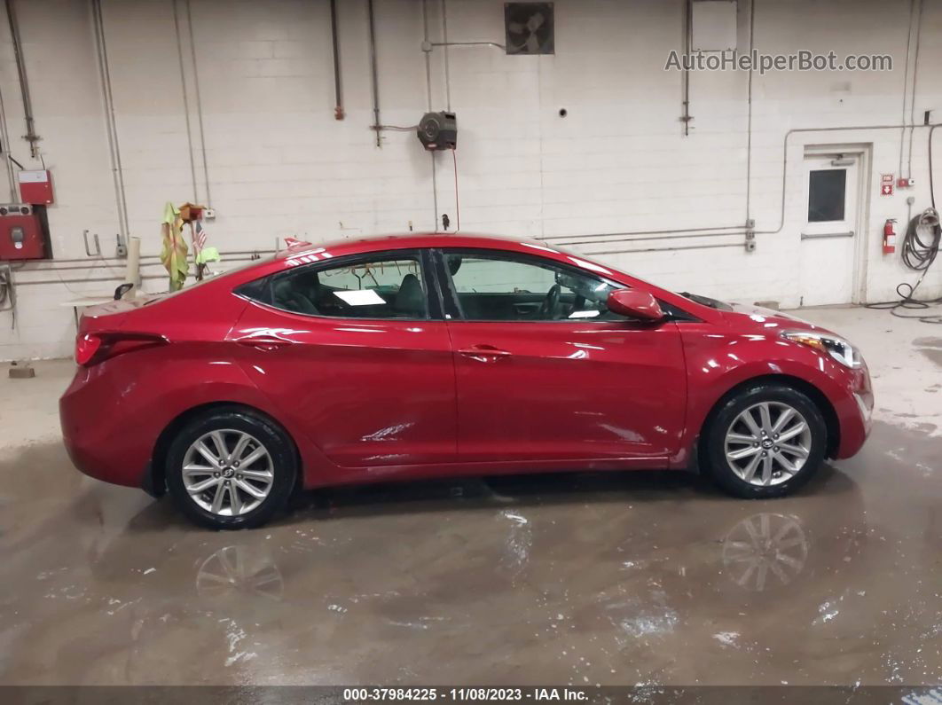 2014 Hyundai Elantra Se Red vin: 5NPDH4AE6EH473228