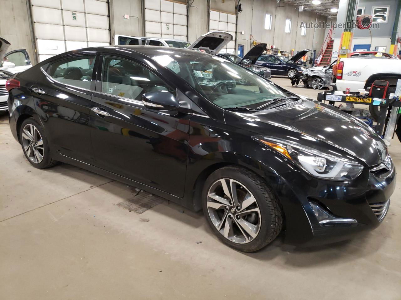 2014 Hyundai Elantra Se Black vin: 5NPDH4AE6EH473584