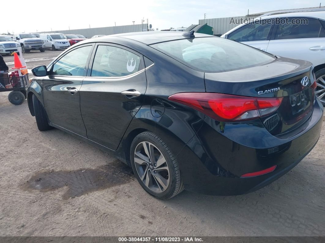 2014 Hyundai Elantra Limited Черный vin: 5NPDH4AE6EH480499