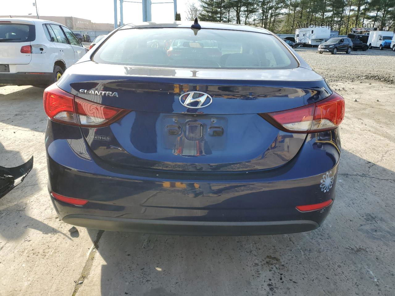 2014 Hyundai Elantra Se Blue vin: 5NPDH4AE6EH490837