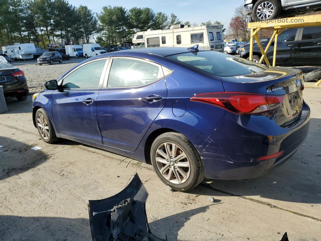 2014 Hyundai Elantra Se Blue vin: 5NPDH4AE6EH490837