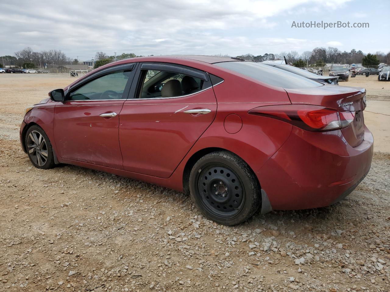 2014 Hyundai Elantra Se Red vin: 5NPDH4AE6EH500475