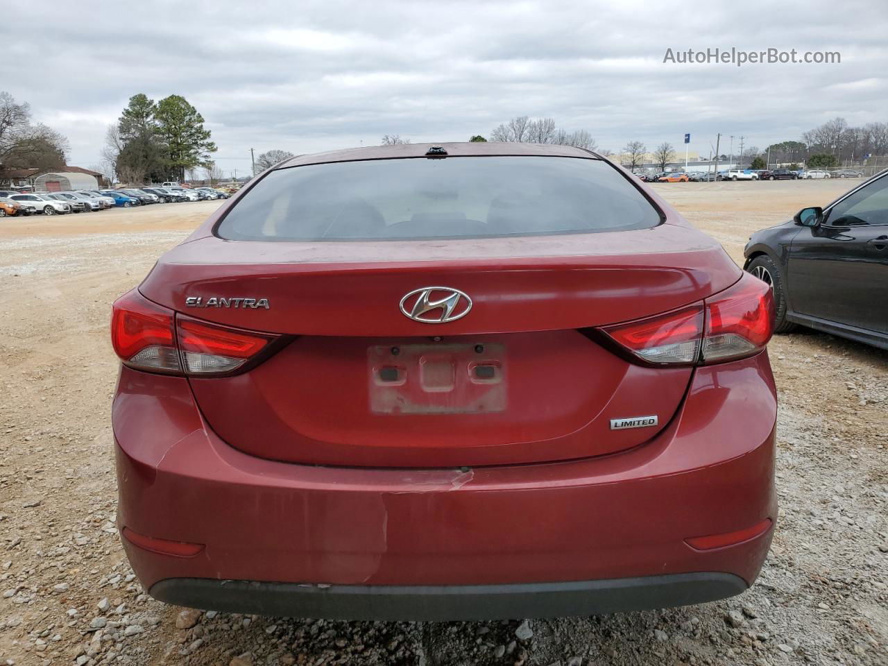 2014 Hyundai Elantra Se Red vin: 5NPDH4AE6EH500475