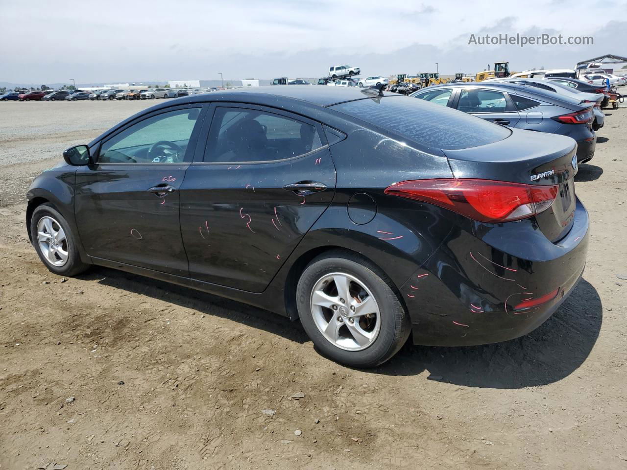 2014 Hyundai Elantra Se Черный vin: 5NPDH4AE6EH533489