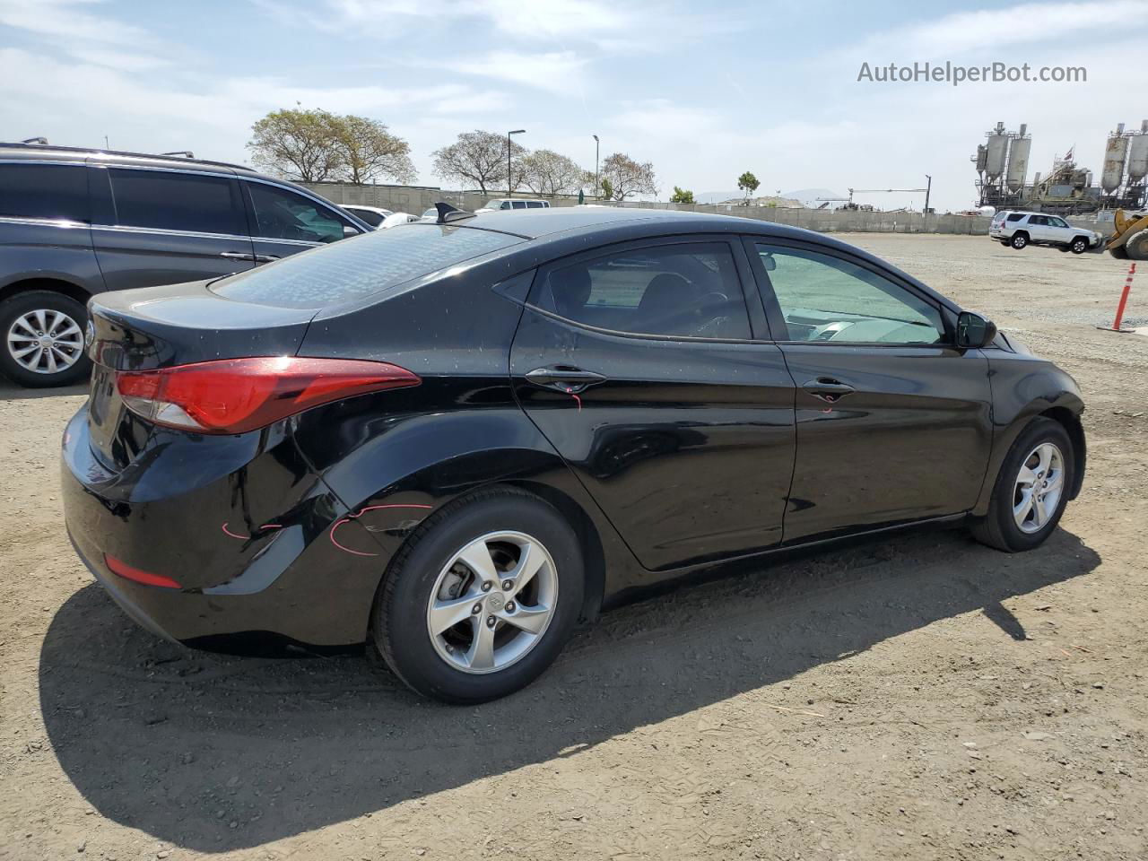 2014 Hyundai Elantra Se Черный vin: 5NPDH4AE6EH533489