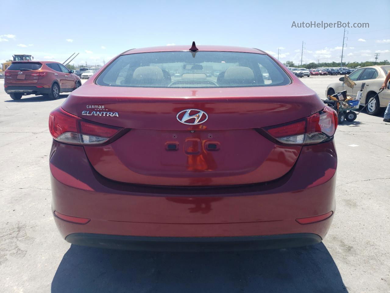 2014 Hyundai Elantra Se Красный vin: 5NPDH4AE6EH542211