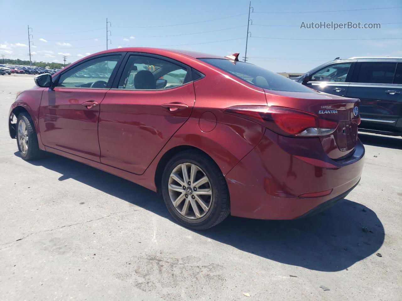 2014 Hyundai Elantra Se Red vin: 5NPDH4AE6EH542211