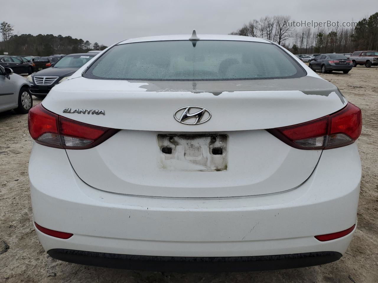 2015 Hyundai Elantra Se White vin: 5NPDH4AE6FH570429