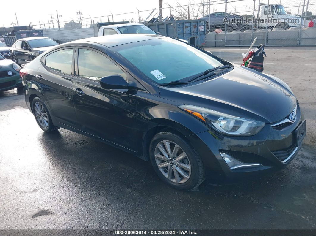 2015 Hyundai Elantra Se Black vin: 5NPDH4AE6FH598215