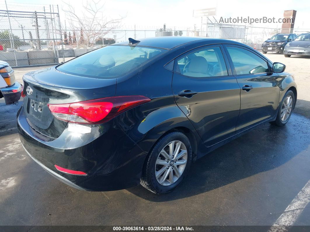 2015 Hyundai Elantra Se Black vin: 5NPDH4AE6FH598215