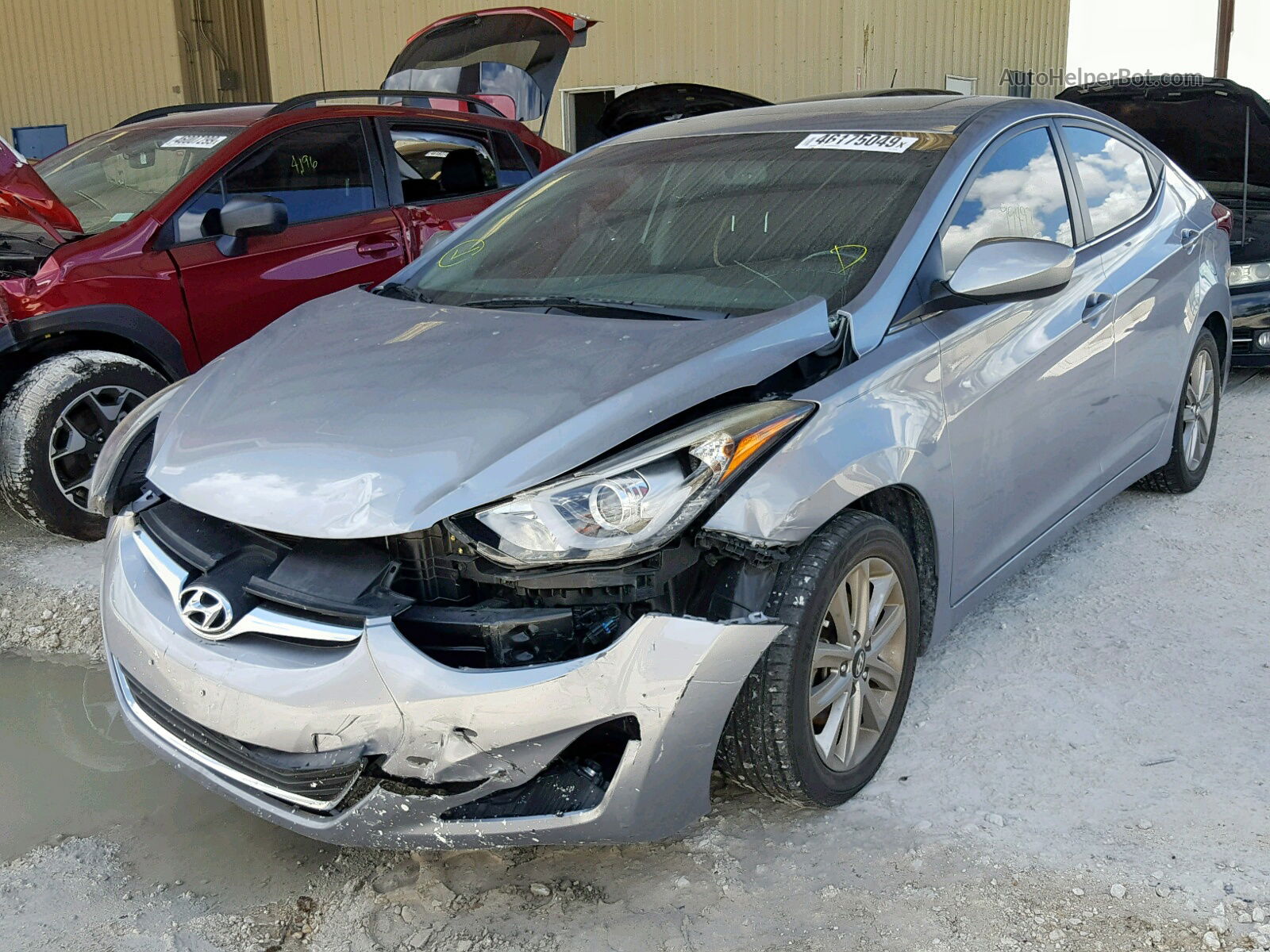 2015 Hyundai Elantra Se Gray vin: 5NPDH4AE6FH613148