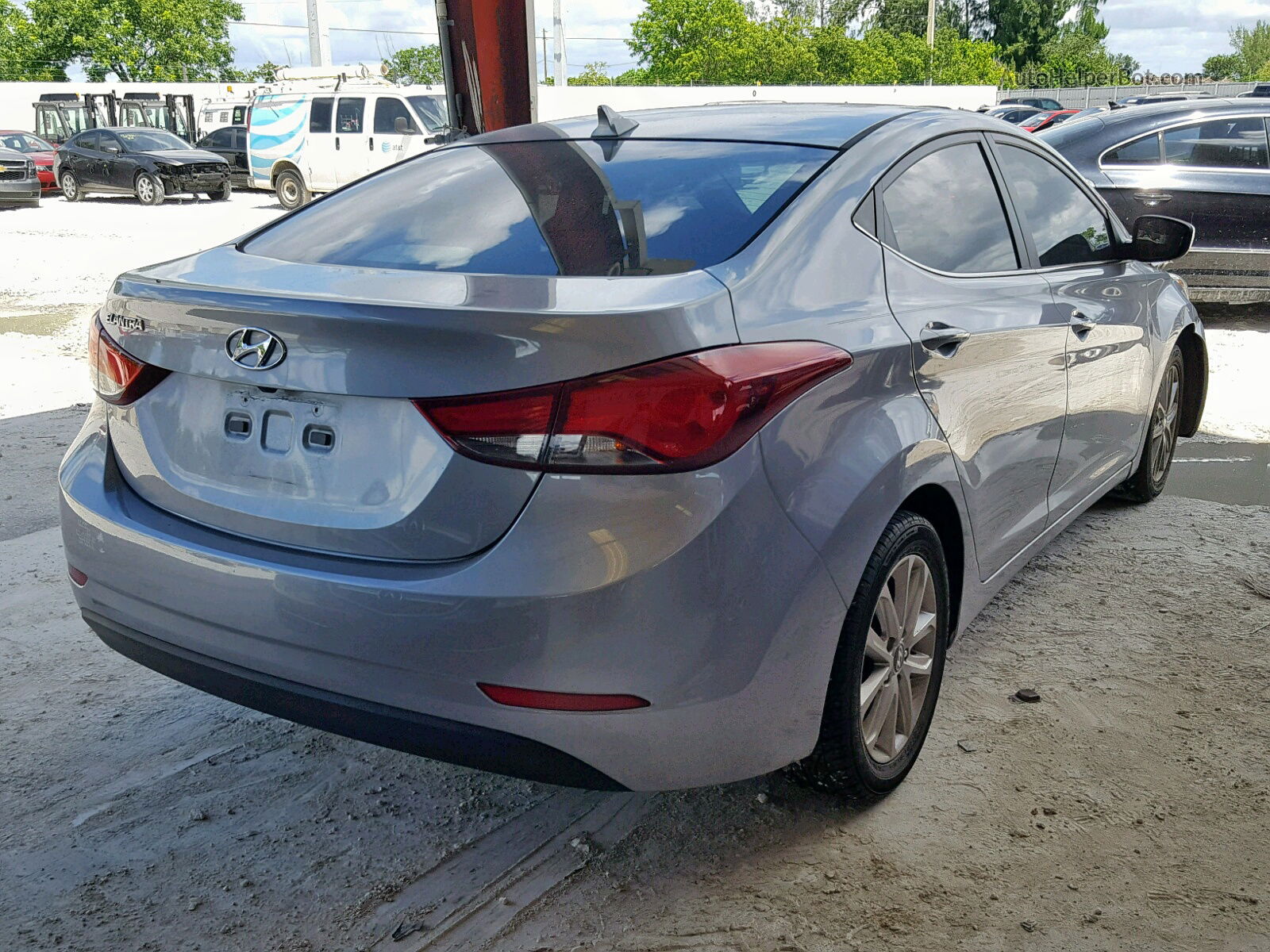 2015 Hyundai Elantra Se Gray vin: 5NPDH4AE6FH613148