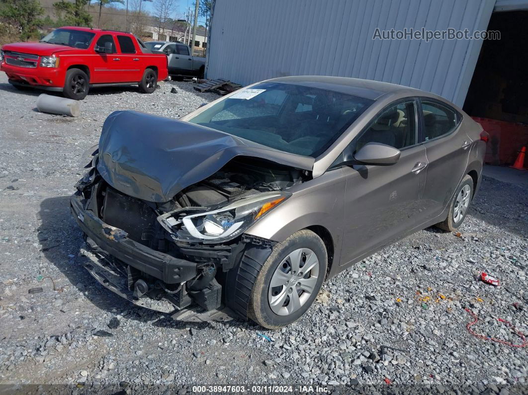 2016 Hyundai Elantra Se Gray vin: 5NPDH4AE6GH664263