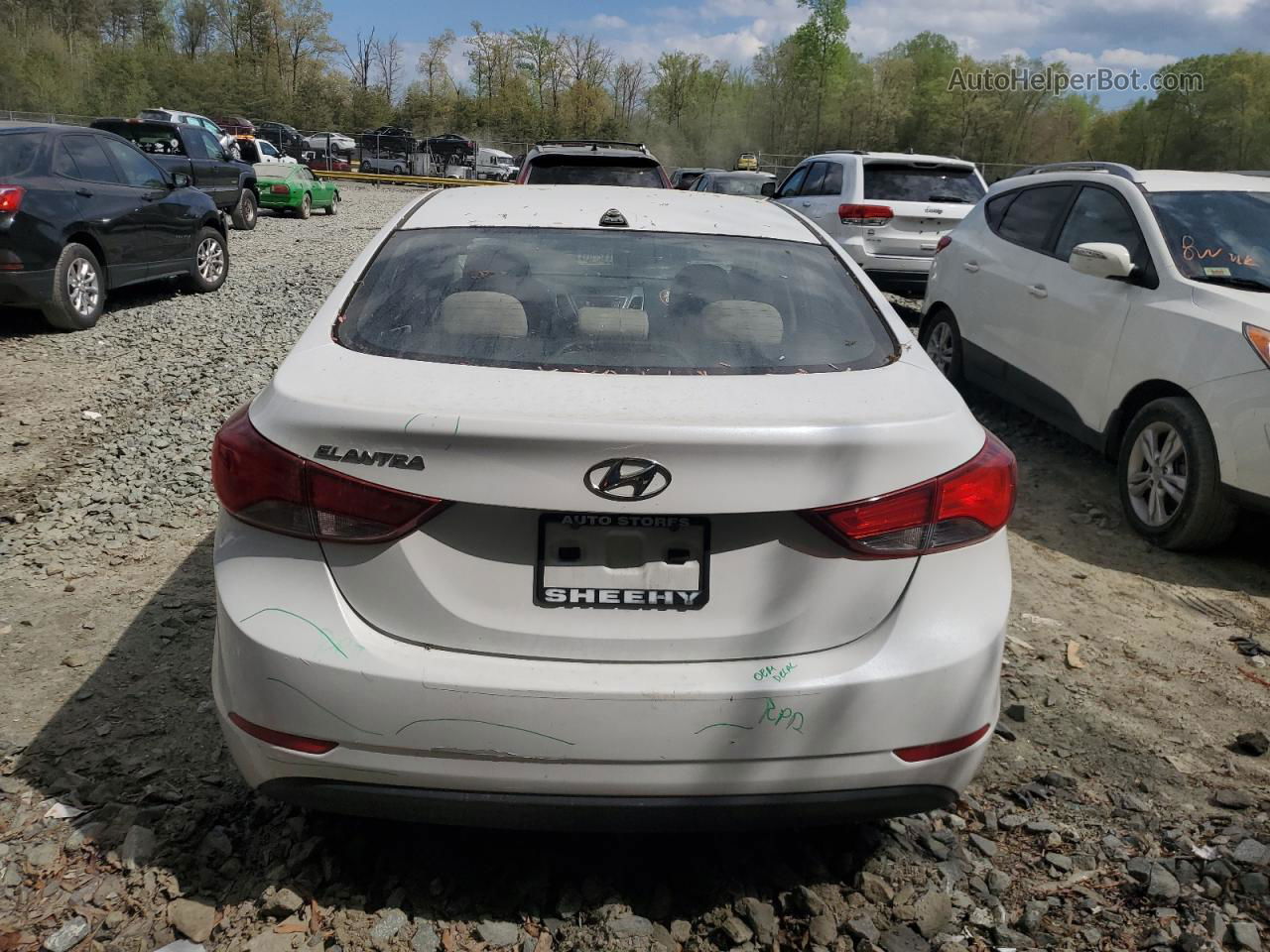 2016 Hyundai Elantra Se White vin: 5NPDH4AE6GH664330