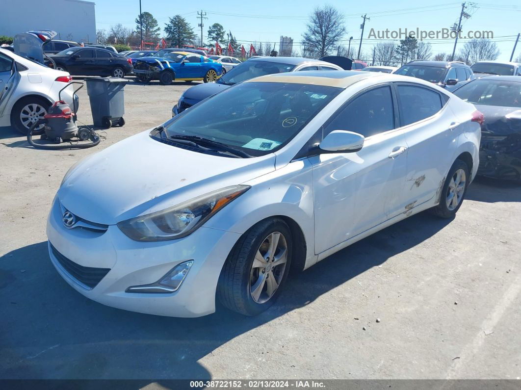 2016 Hyundai Elantra Value Edition White vin: 5NPDH4AE6GH682360