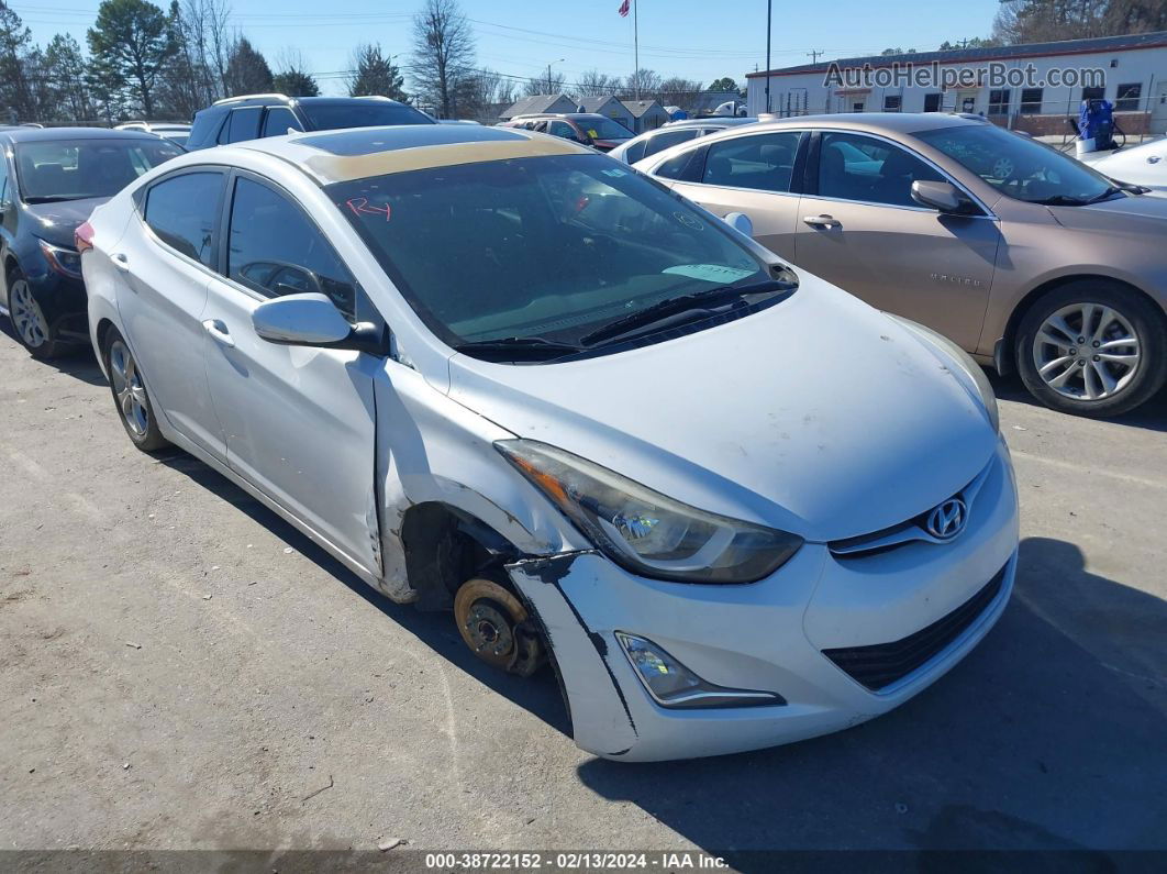 2016 Hyundai Elantra Value Edition White vin: 5NPDH4AE6GH682360