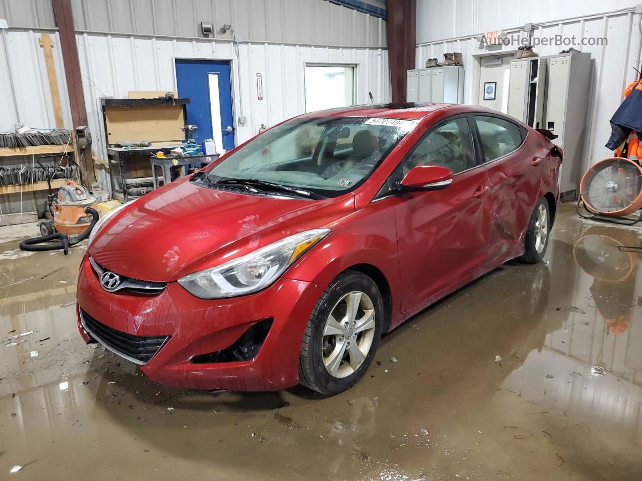 2016 Hyundai Elantra Se Burgundy vin: 5NPDH4AE6GH690927