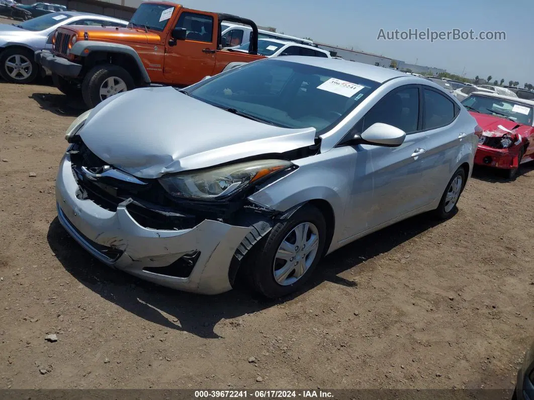 2016 Hyundai Elantra Se Silver vin: 5NPDH4AE6GH697800