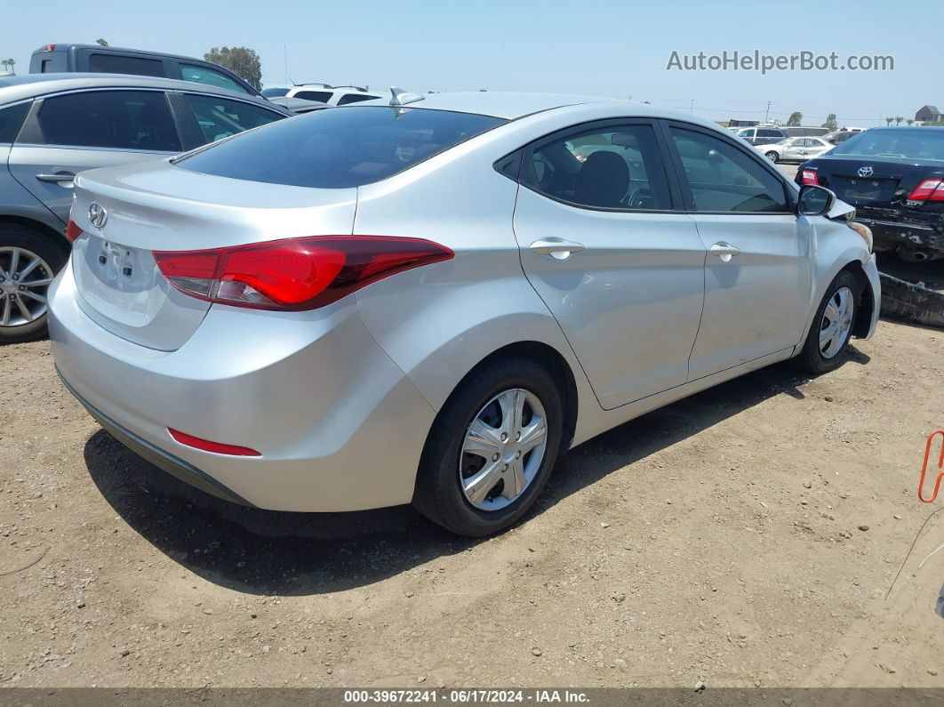 2016 Hyundai Elantra Se Silver vin: 5NPDH4AE6GH697800