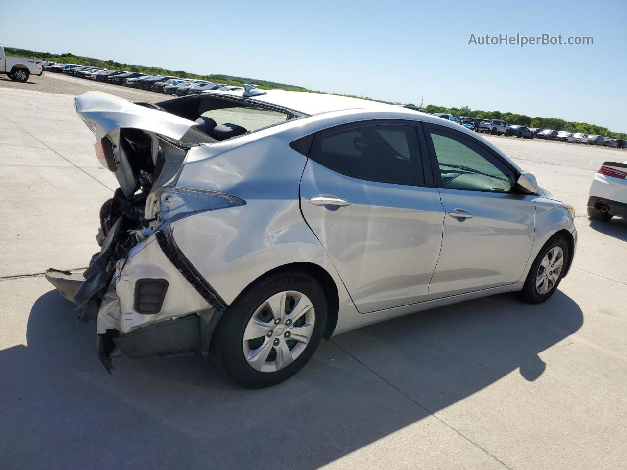 2016 Hyundai Elantra Se Gray vin: 5NPDH4AE6GH700825