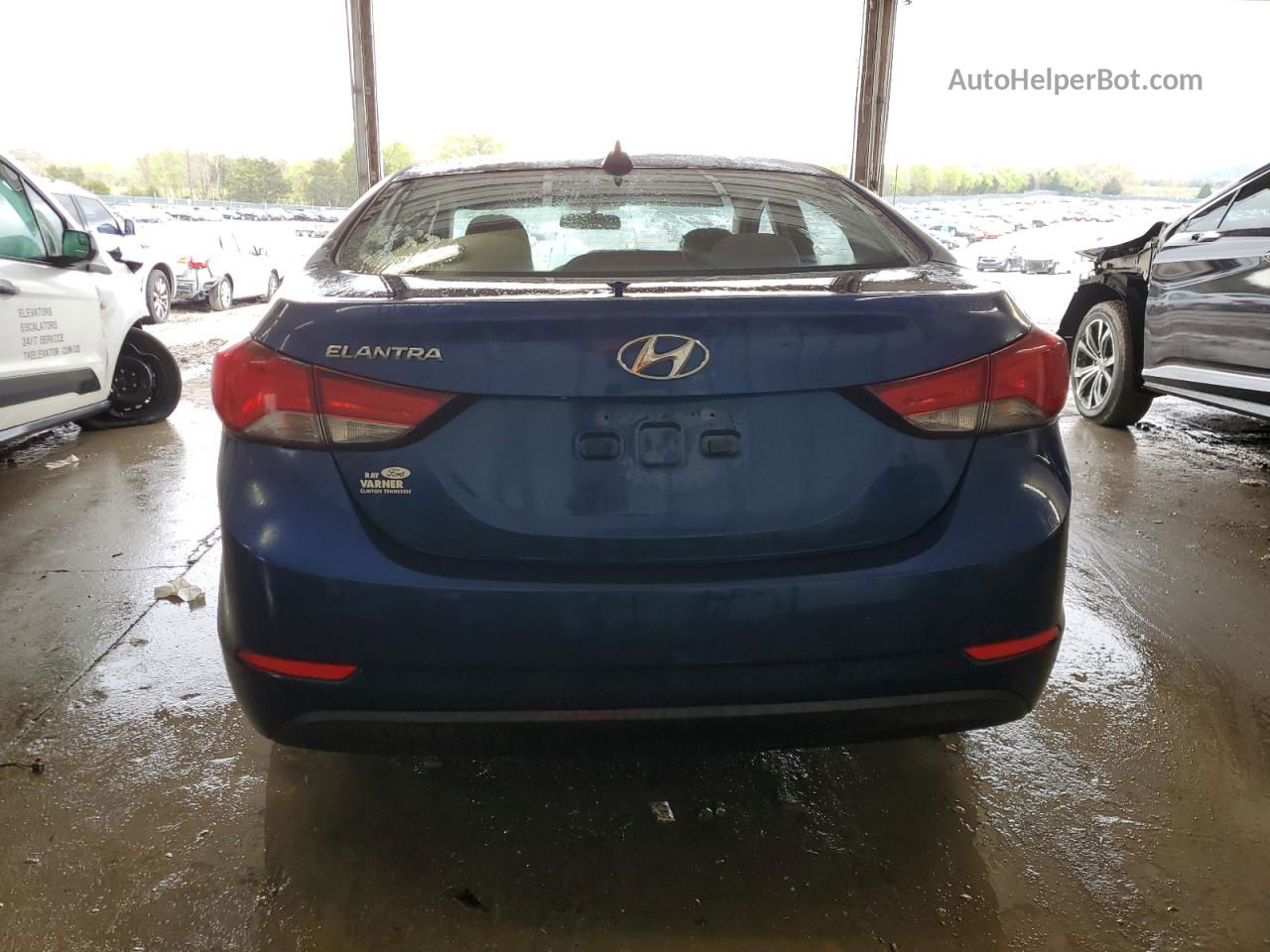 2016 Hyundai Elantra Se Синий vin: 5NPDH4AE6GH703871