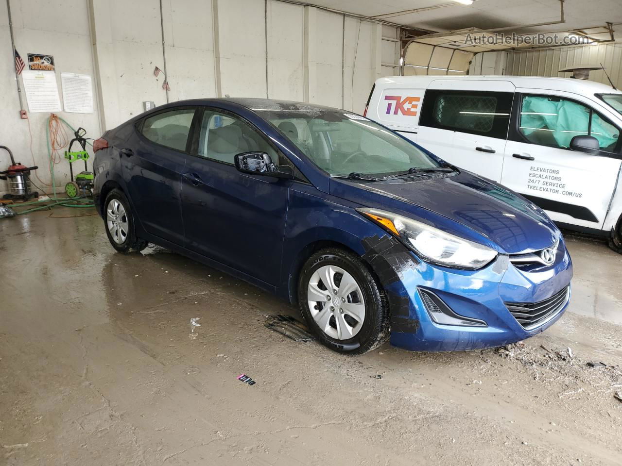 2016 Hyundai Elantra Se Синий vin: 5NPDH4AE6GH703871