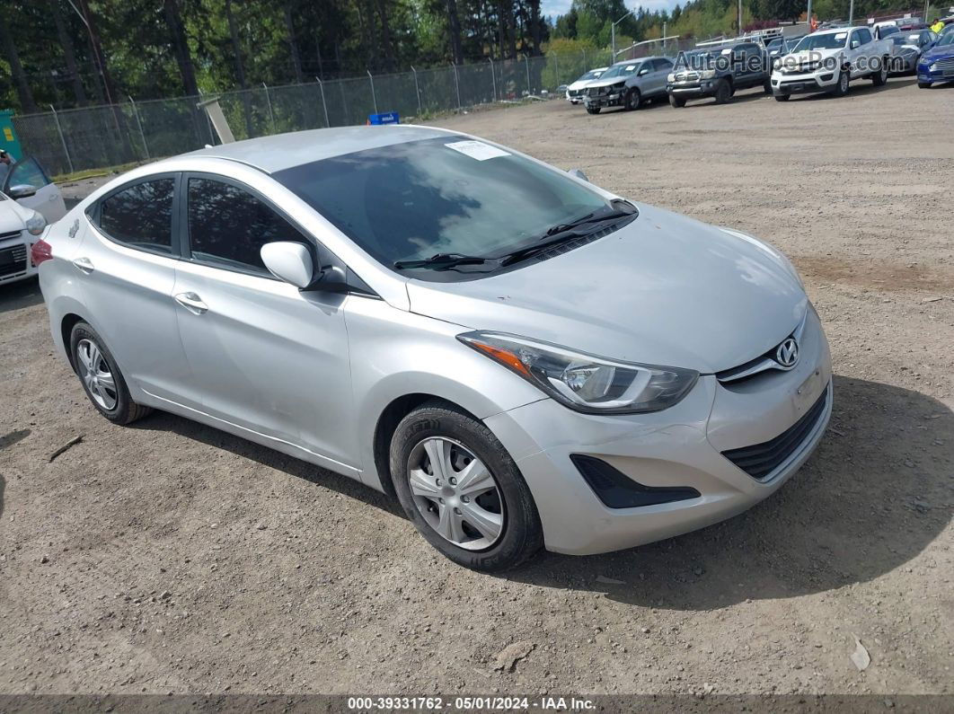 2016 Hyundai Elantra Se Gray vin: 5NPDH4AE6GH706317