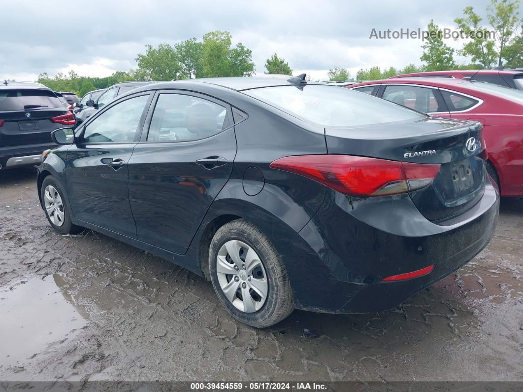 2016 Hyundai Elantra Se Black vin: 5NPDH4AE6GH711565