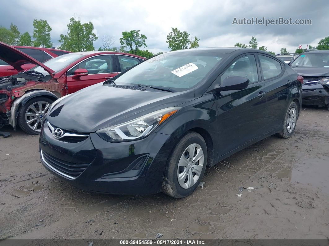 2016 Hyundai Elantra Se Black vin: 5NPDH4AE6GH711565