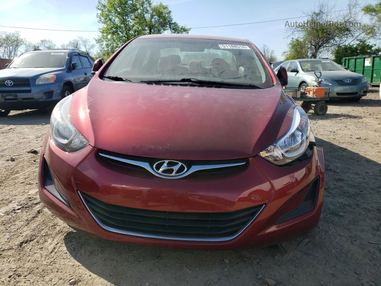 2016 Hyundai Elantra Se Red vin: 5NPDH4AE6GH715714