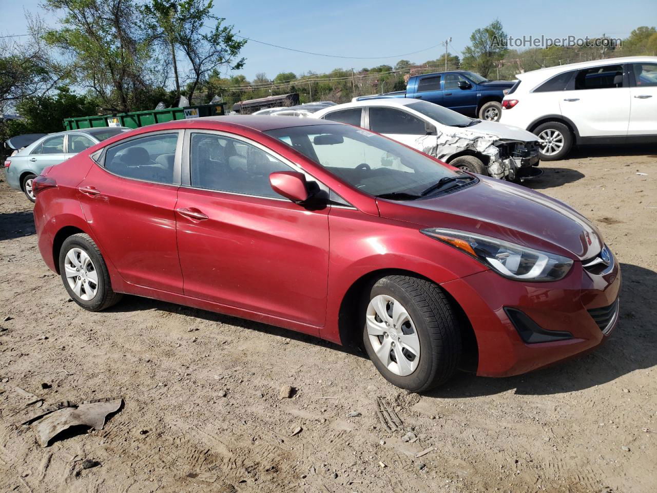 2016 Hyundai Elantra Se Red vin: 5NPDH4AE6GH715714