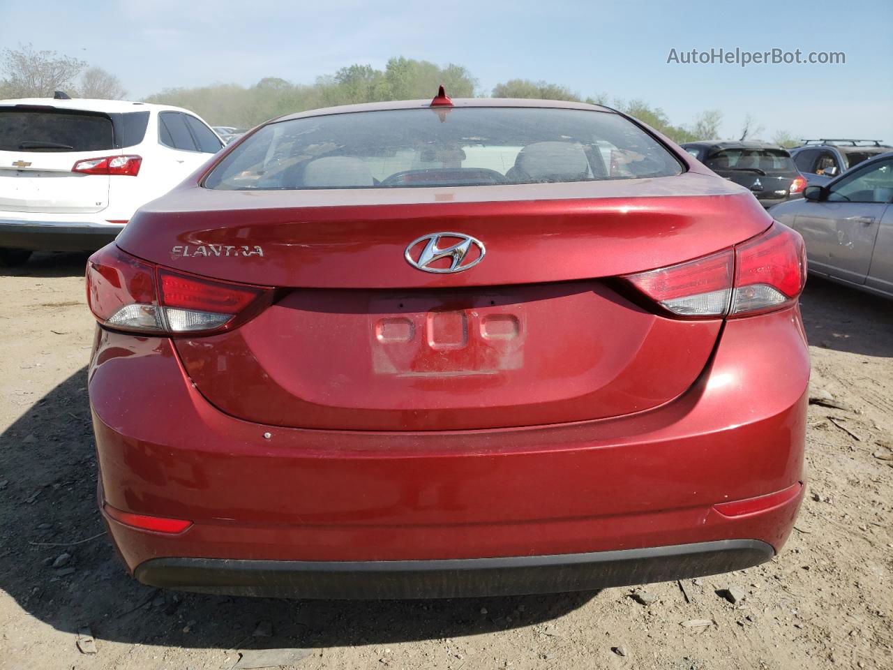 2016 Hyundai Elantra Se Красный vin: 5NPDH4AE6GH715714