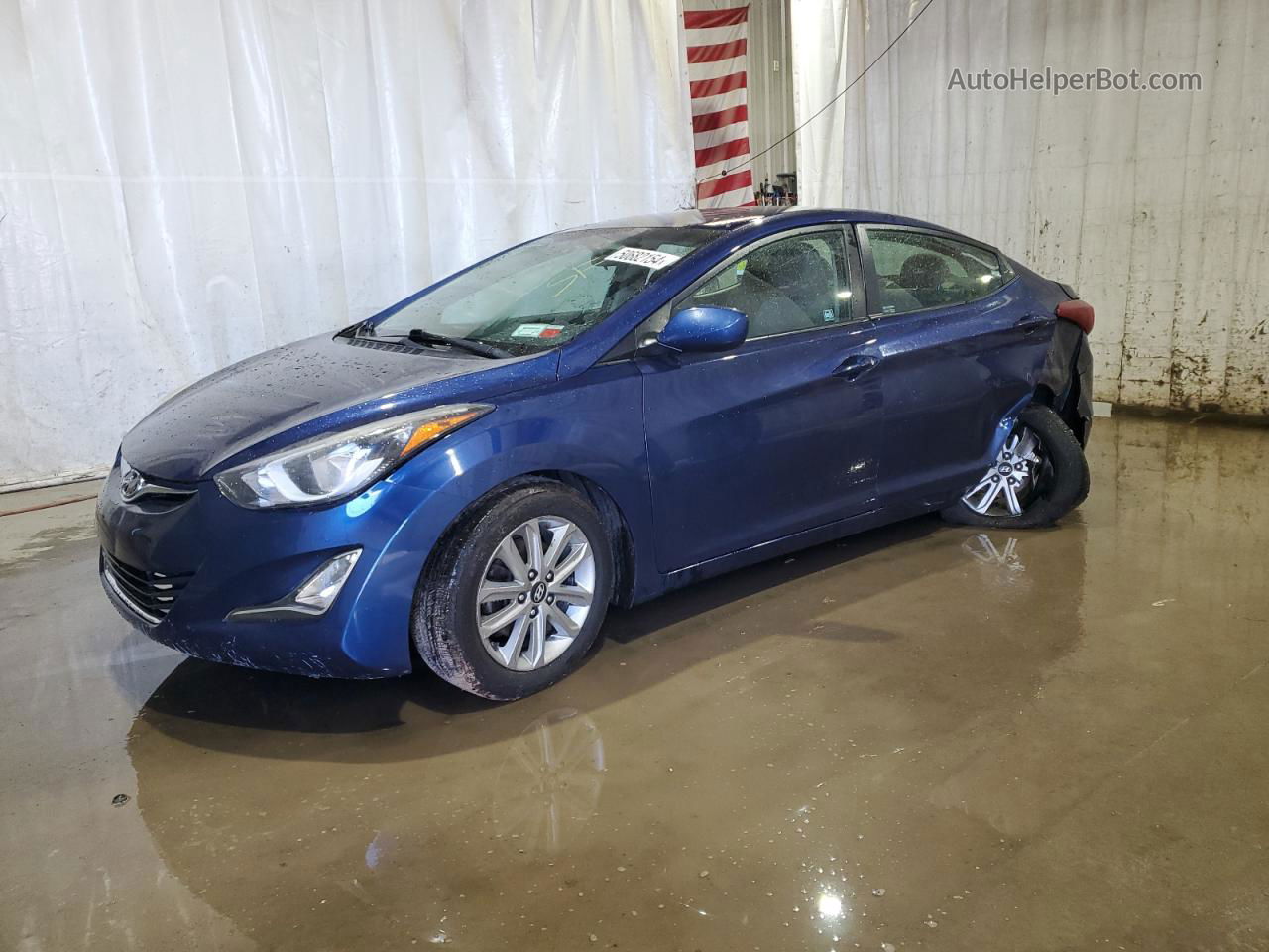 2016 Hyundai Elantra Se Синий vin: 5NPDH4AE6GH719830