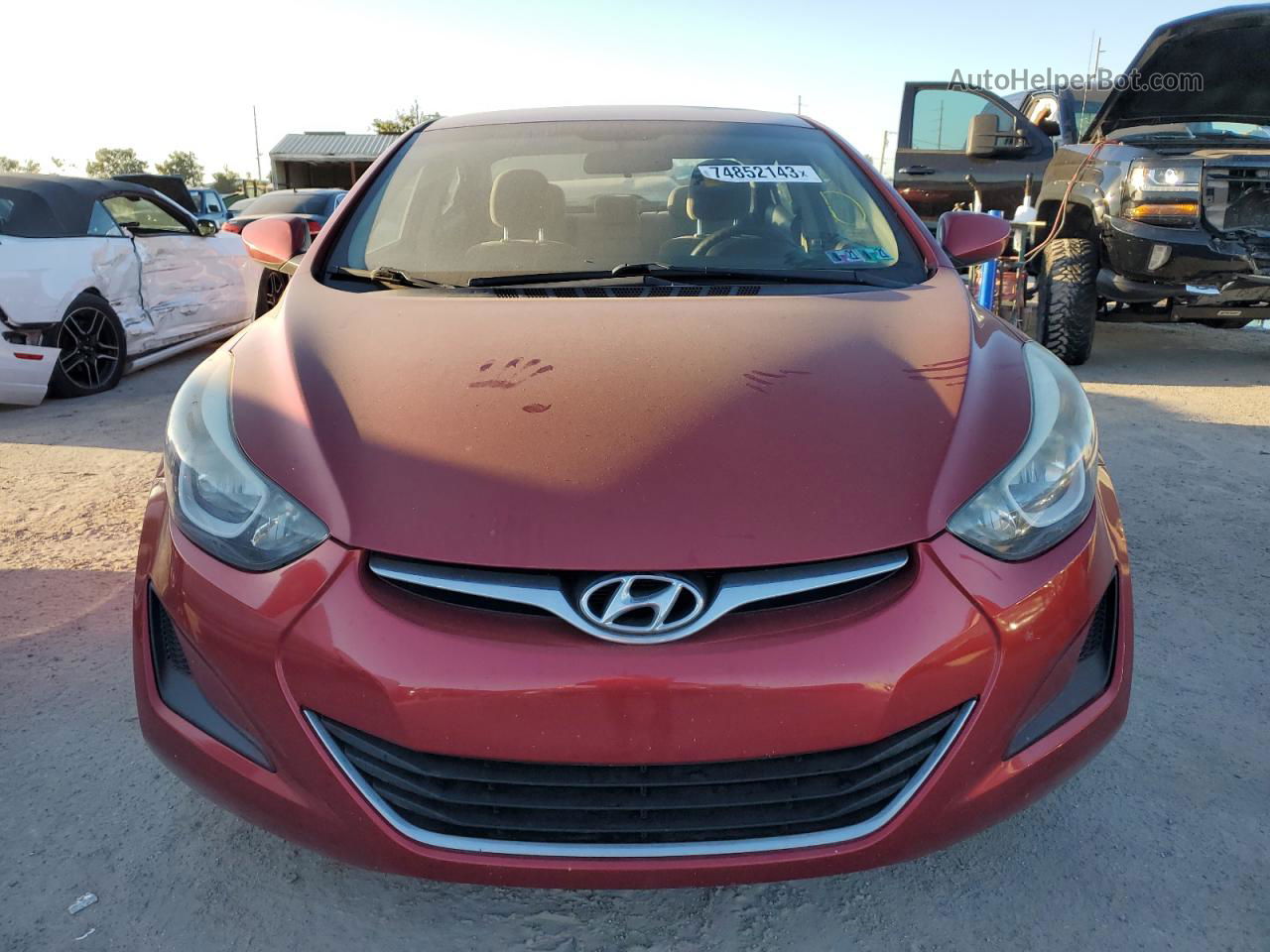 2016 Hyundai Elantra Se Red vin: 5NPDH4AE6GH724171