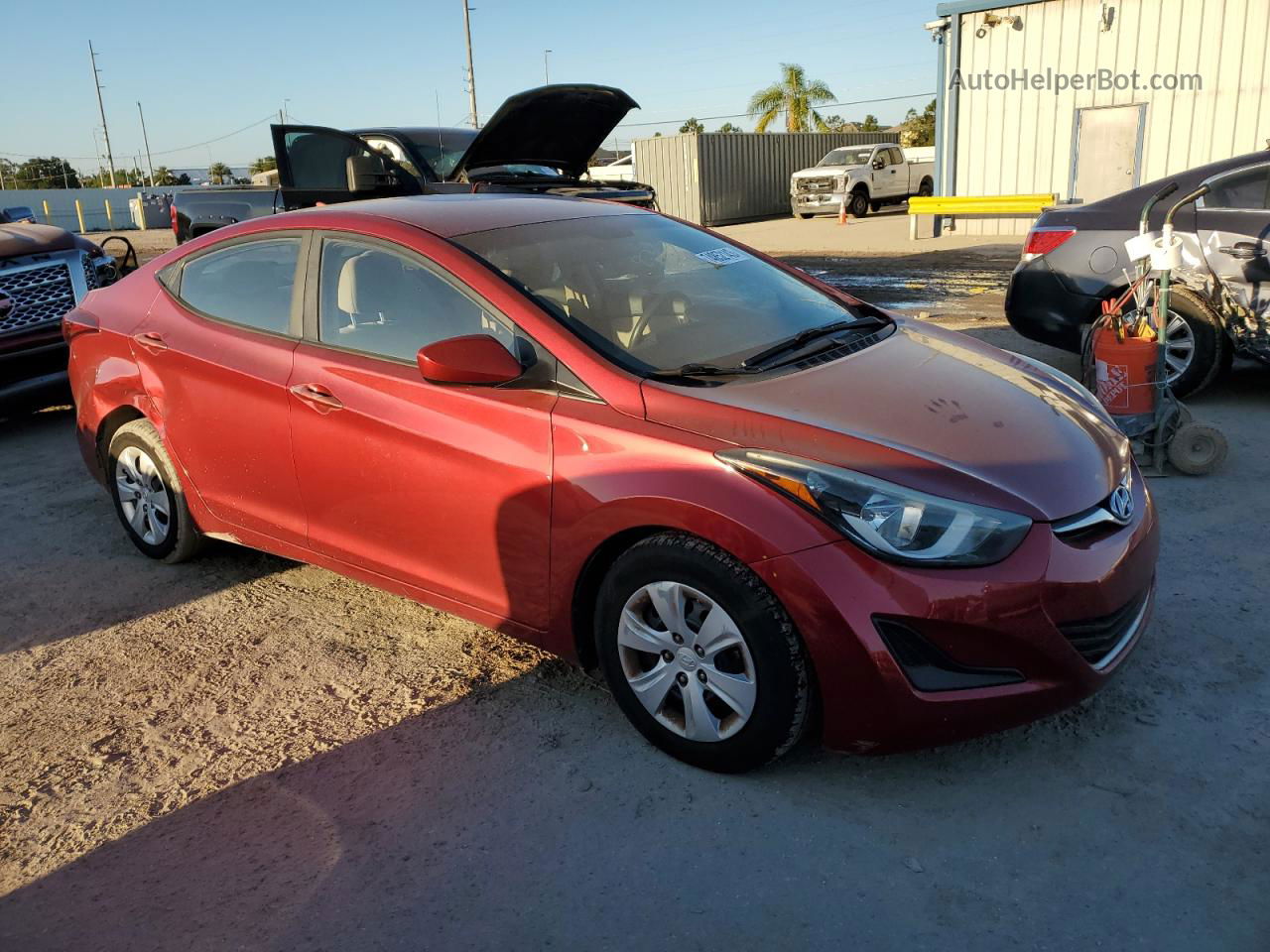 2016 Hyundai Elantra Se Красный vin: 5NPDH4AE6GH724171