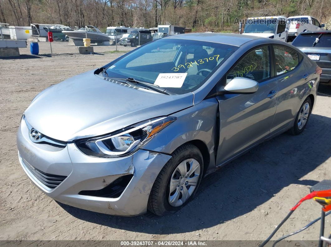 2016 Hyundai Elantra Se Gray vin: 5NPDH4AE6GH730519