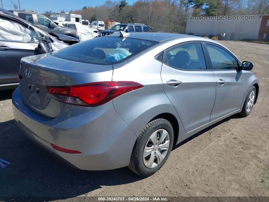 2016 Hyundai Elantra Se Gray vin: 5NPDH4AE6GH730519