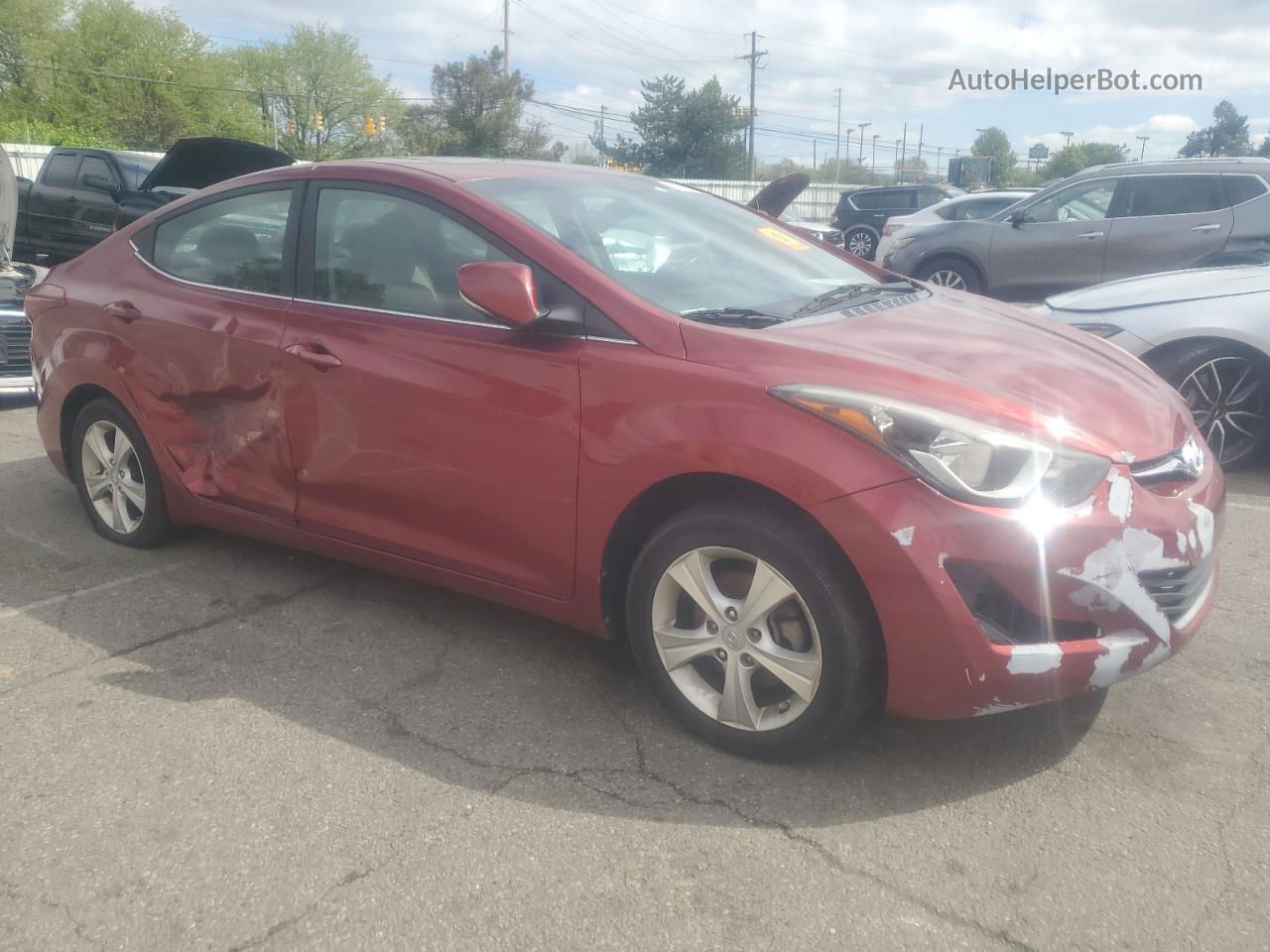 2016 Hyundai Elantra Se Red vin: 5NPDH4AE6GH731105