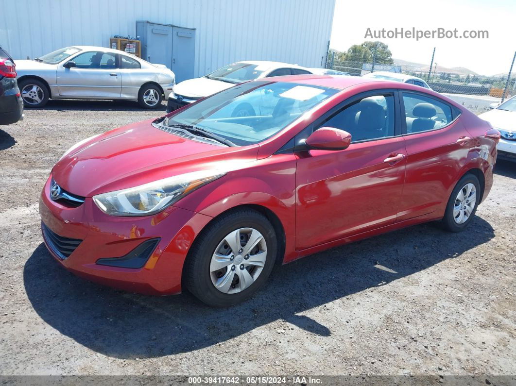 2016 Hyundai Elantra Se Burgundy vin: 5NPDH4AE6GH734425